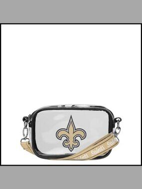 Clear Crossbody Bag Stadium Approved NFL Team Logo Stripe Purse